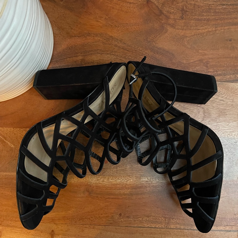 Schutz Jaden Heel in Black - Picture 5 of 9